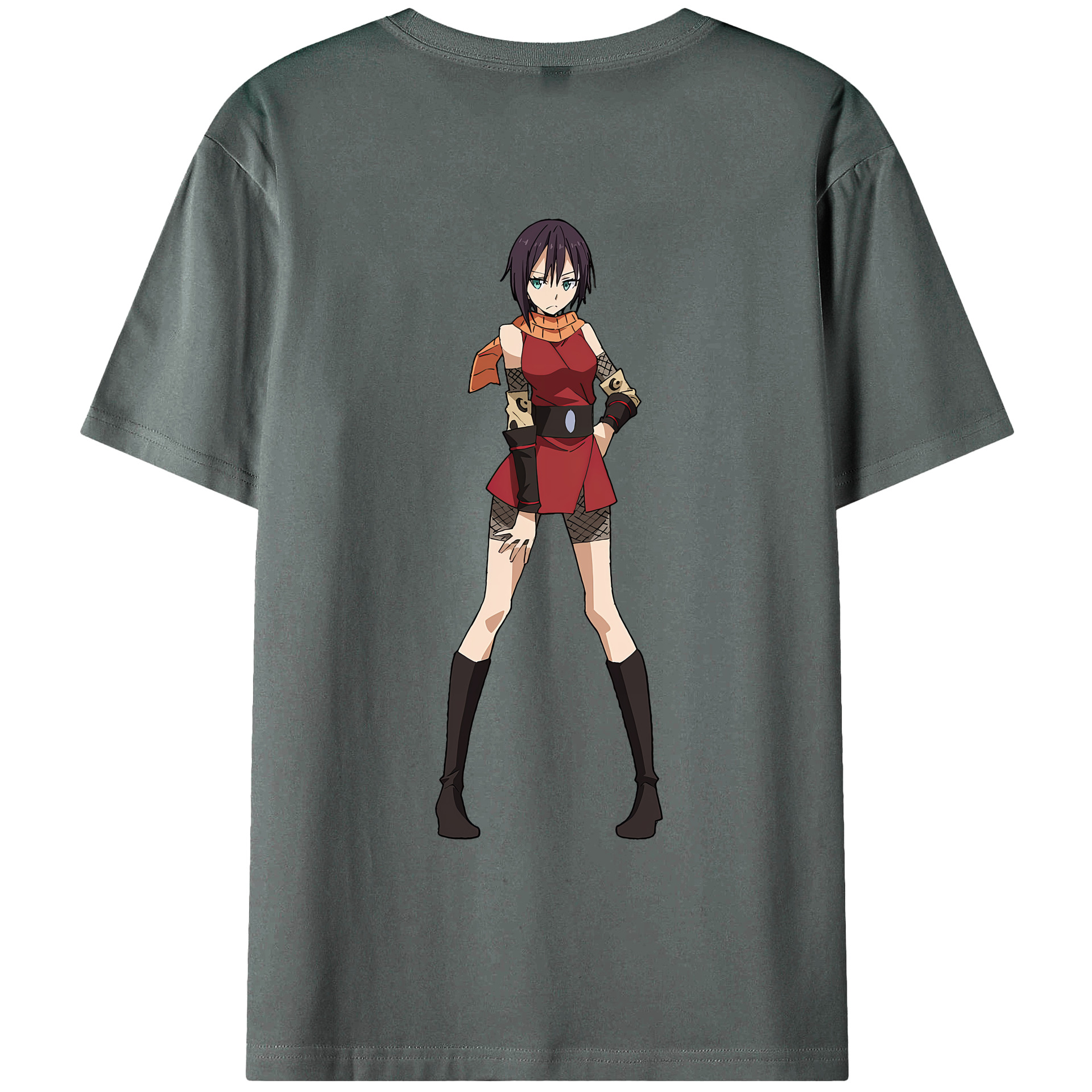 （画像用） 転スラ Regarding Reincarnated to Slime 綿100％ メンズ半袖Tシャツ（バックプリント） 通気性